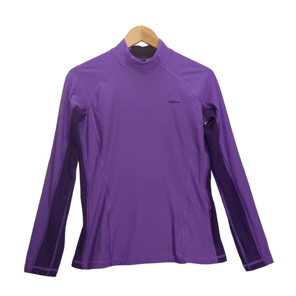 Reebok Compression Top Womens M Cold Weather Long Sleeve Athletic Purple‎